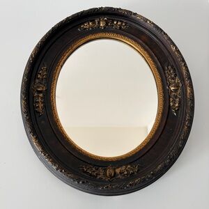 Antique Ornate Oval Wall Mirror Gothic Old World Castlecore Dark Academia